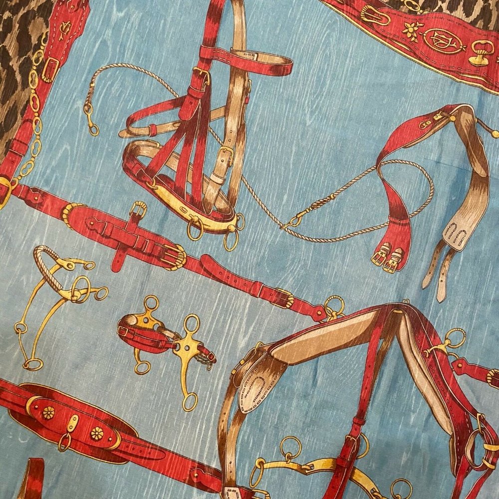 DOLCE & GABBANA DG Leopard Print Equestrian Scarf - Picture 9 of 10